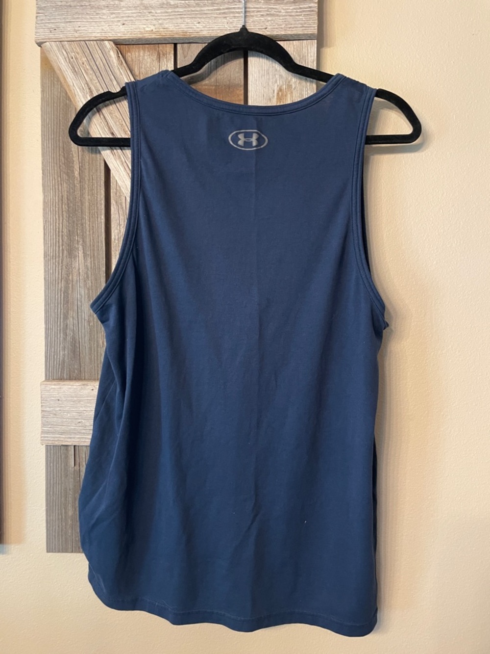 Under Armour Navy Blue Tank with White Logo - Picture 2 of 3